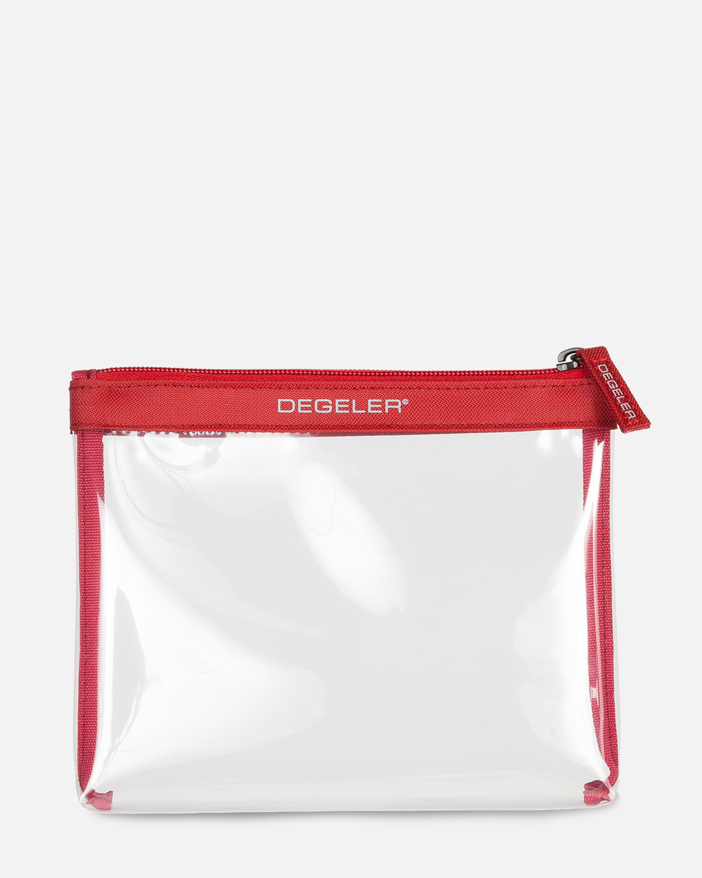 Transparent Toiletry Bag Red