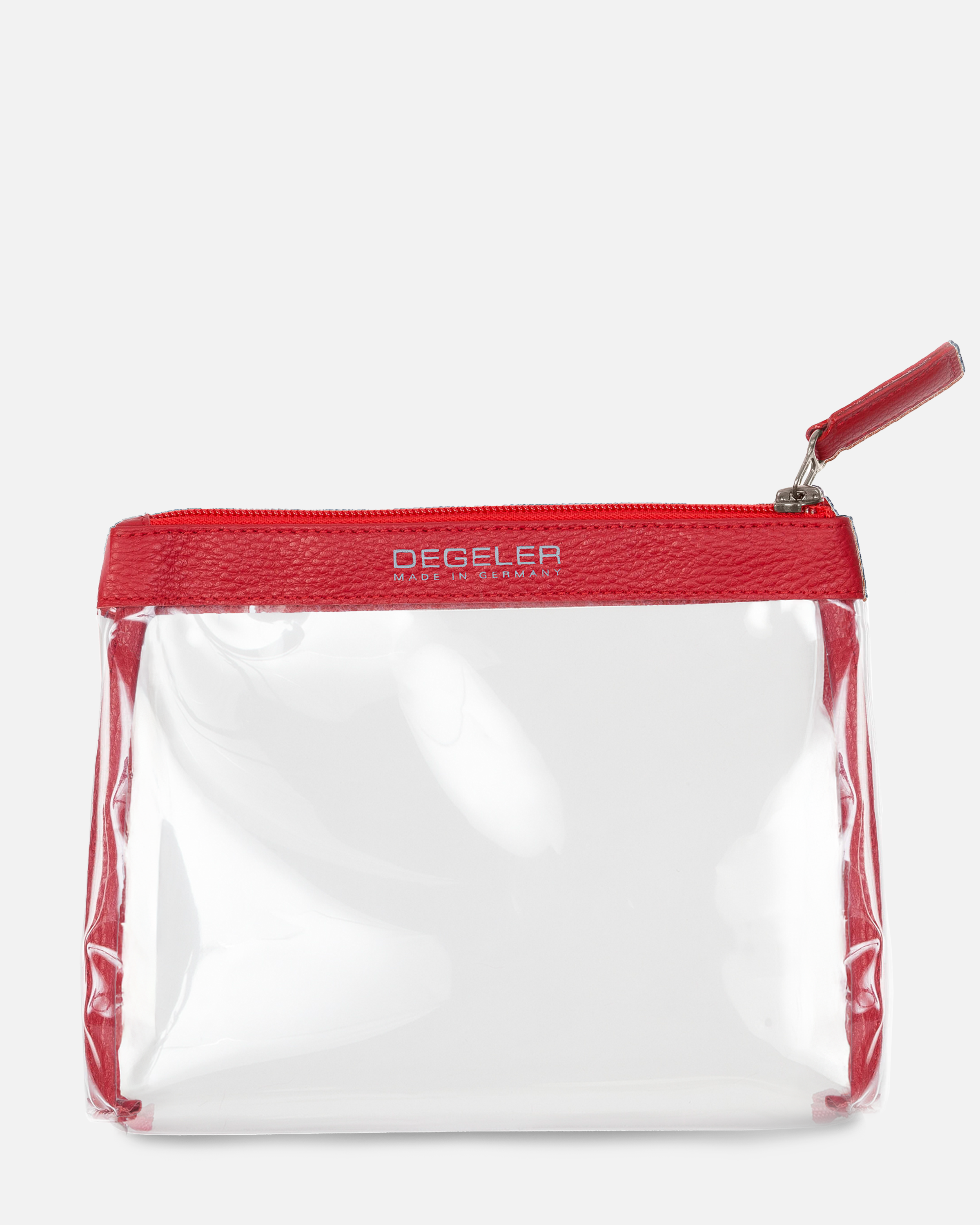 Transparent Toiletry Bag Red
